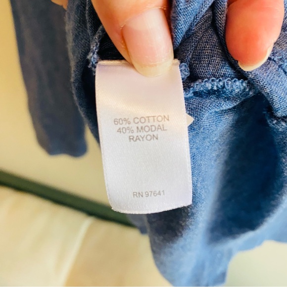 Pure J.Jill | Blue Layered Asymmetrical Tee - Picture 6 of 7